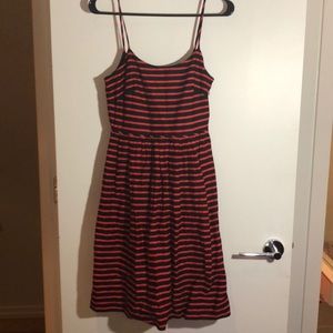 J Crew striped dress with pockets